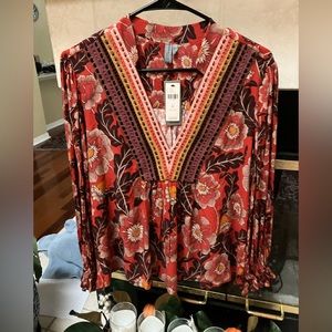 Anthropologie Bl-nk Stephanie long sleeve top new with tags